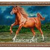 تابلو فرش دستباف تبریز طرح اسب دونده - T3001