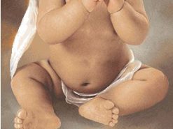 نخ و نقشه تابلو فرش نوزاد زیبا - 581